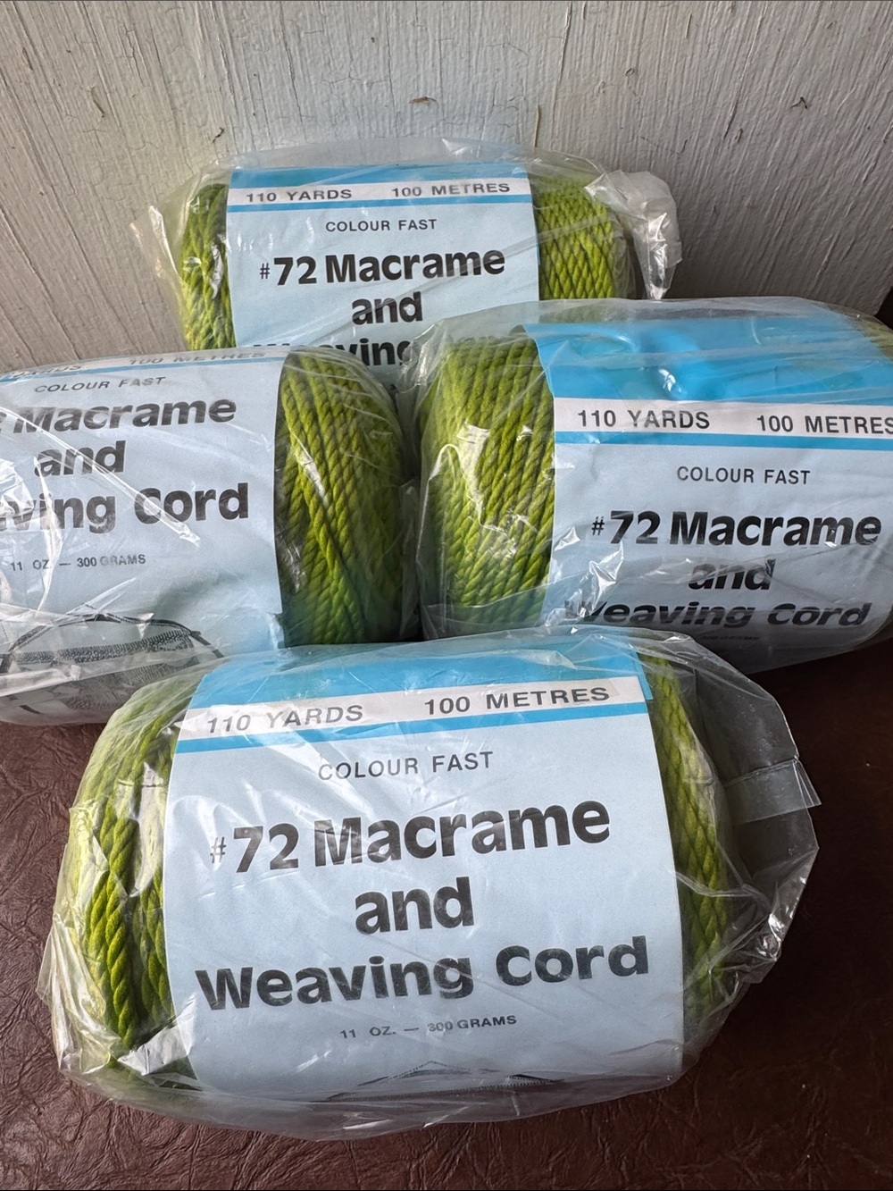 #72 Macrame and Weaving Cord - Green - Pack